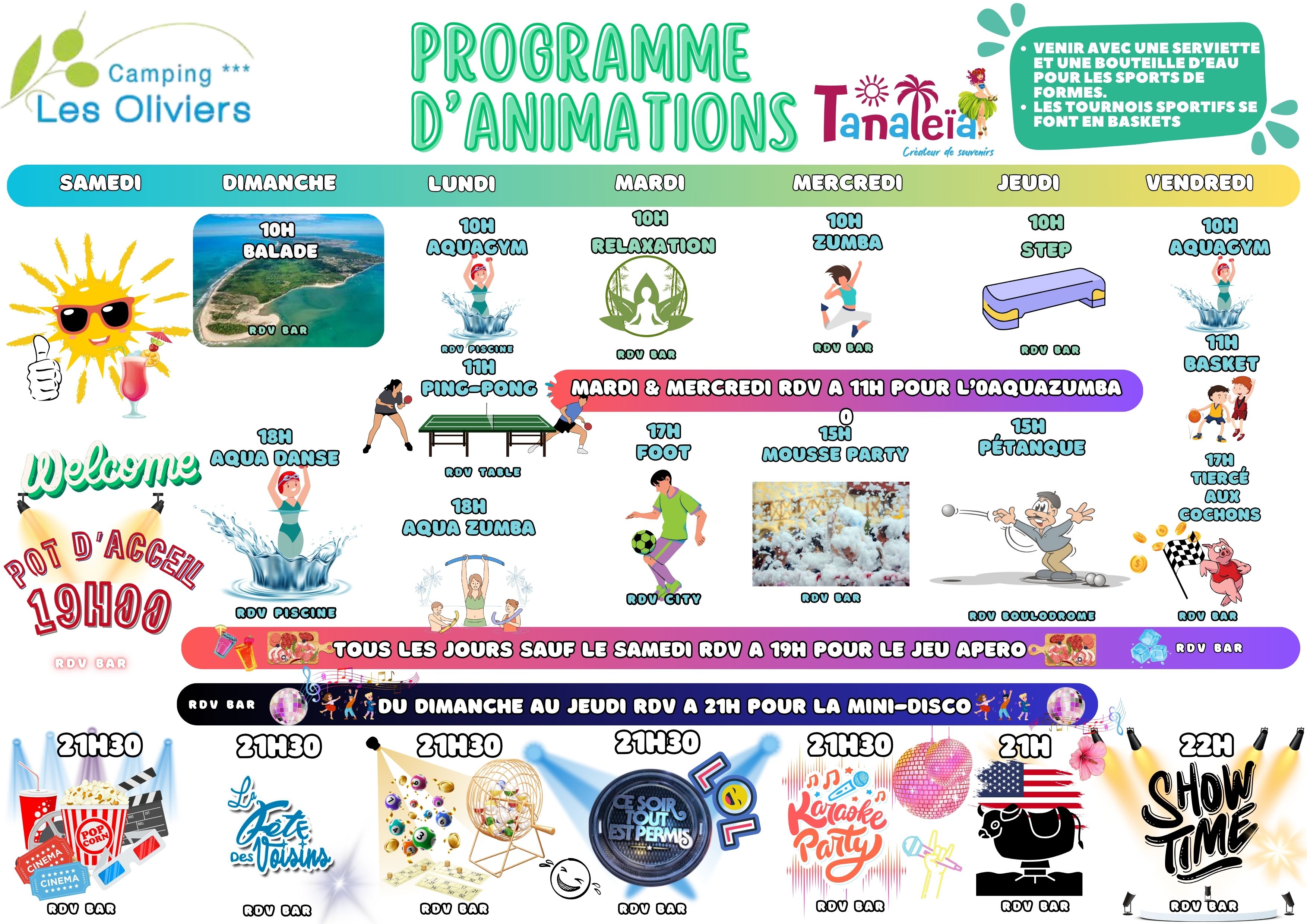 Animations Semaine 12.07 au 18.07.2025