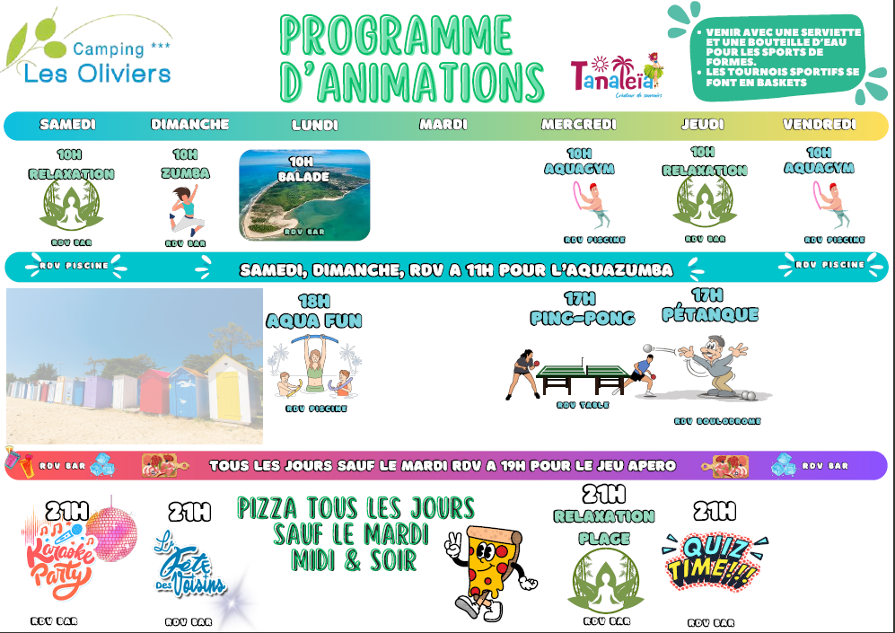 Animations Semaine 28.06 au 04.07.2025